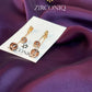 Modern Round ball drop earring