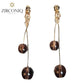 Modern Round ball drop earring