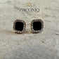 Chic Black Gem Stud Earring