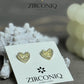 Elegant Heart Crystal Stud Earrings