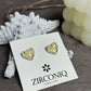 Elegant Heart Crystal Stud Earrings