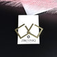 Geometric Gold-Plated Square Earrings