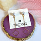 Elegant Pearl and Square Drop Earrings