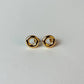 18K Gold Plated Mini Donut Stud Earrings