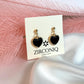 Black Heart Dangle Earrings