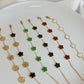 Five Leaf Clover Bracelet Black - Lucky Bracelet