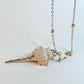 Large Gold Natural Shell necklace