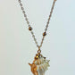 Large Gold Natural Shell necklace