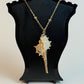 Large Gold Natural Shell necklace