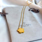 Gold Plated Black Gold Clover Necklace
