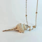 Large Gold Natural Shell necklace