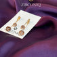 Modern Round ball drop earring