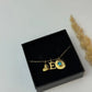 Personalized Initial & Birthstone Pendant - Birthstone Necklace