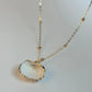 White and Gold Medium sized Natural Shell necklace